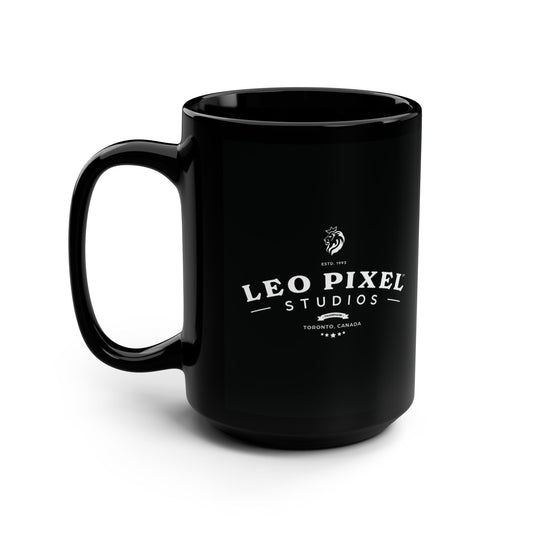 Black Mug, 15oz "Wake Up and Smell the Coffee"