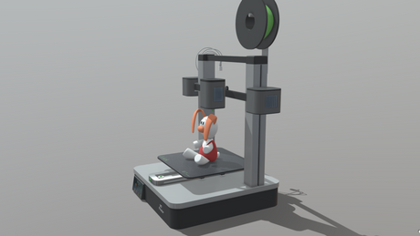 Animated 3D Printer Render