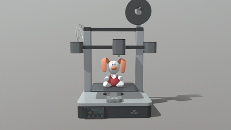 Animated 3D Printer Render