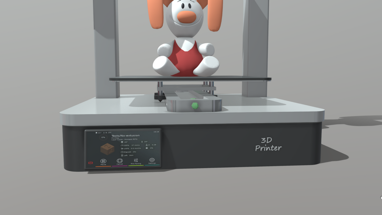 Animated 3D Printer Render