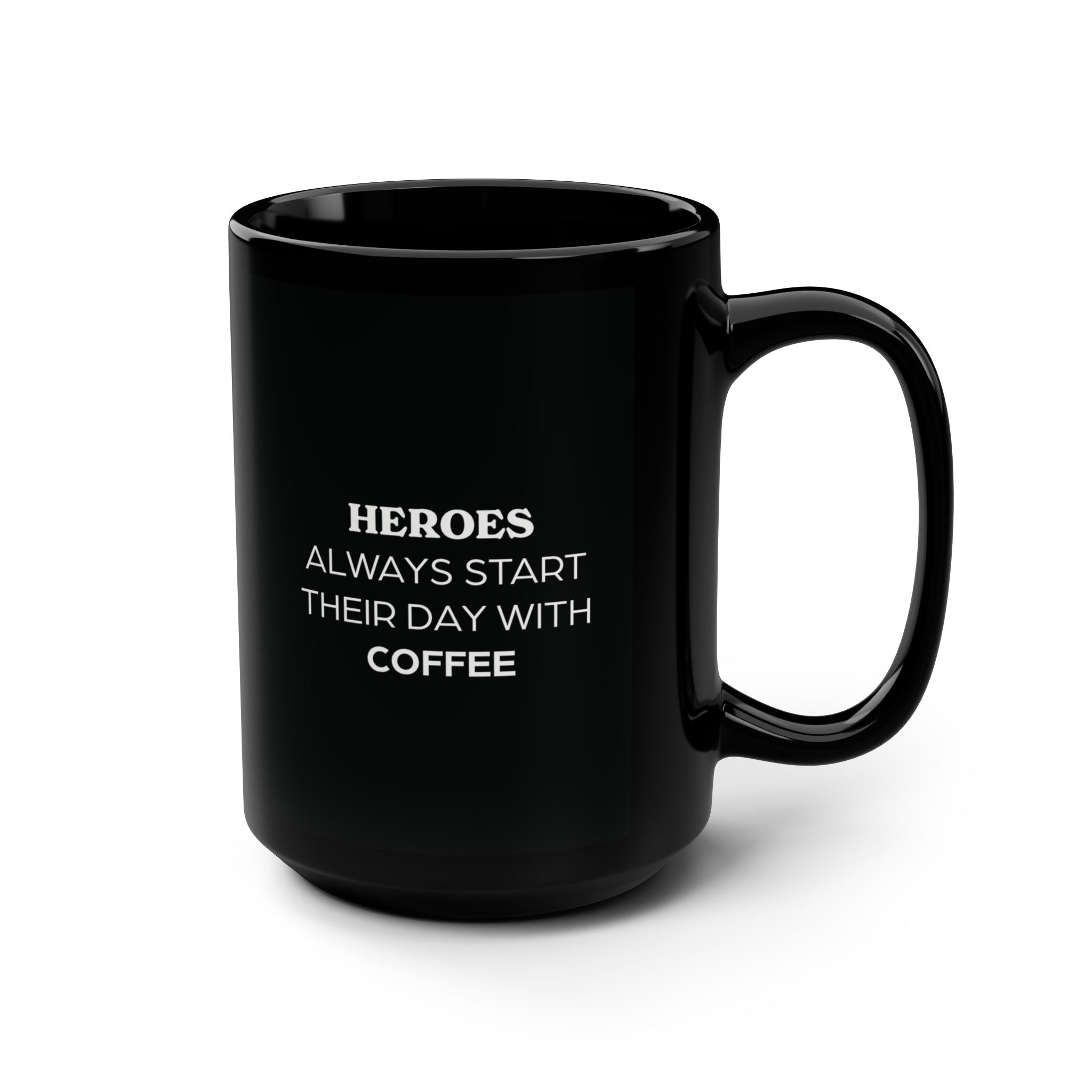 Black Mug, 15oz Heroes