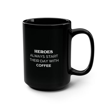 Black Mug, 15oz Heroes