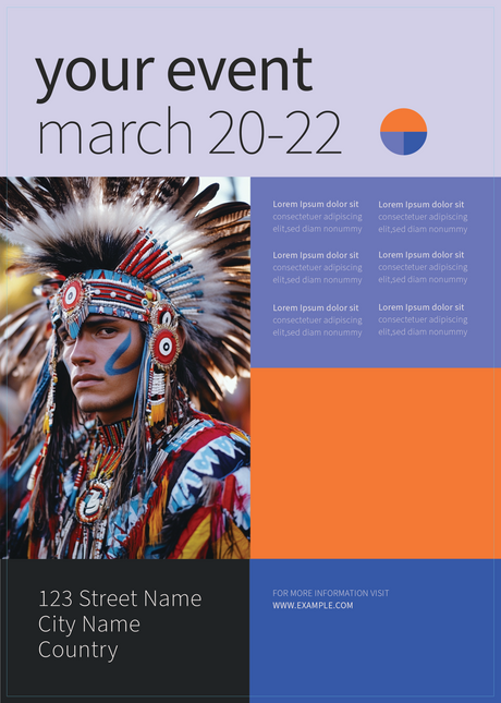 Native American man in full ceremonial regalia Ai Generated Image