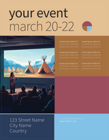 Realistic cartoon-style tipi presentation Ai Generated Image