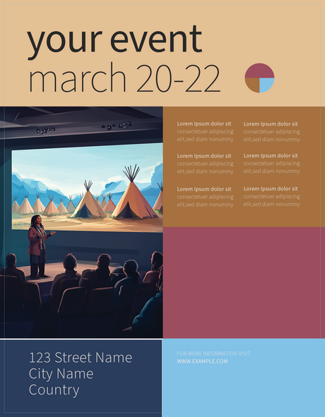 Realistic cartoon-style tipi presentation Ai Generated Image