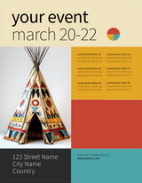 Decorated indigenous tipi Ai Generated Image