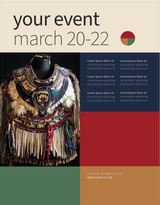 Beaded and feathered regalia Ai Generated Image