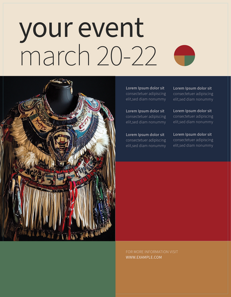Beaded and feathered regalia Ai Generated Image
