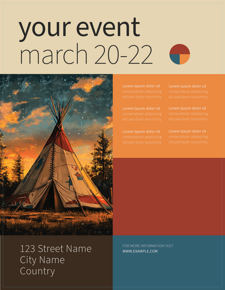 Tipi under twilight sky Ai Generated Image