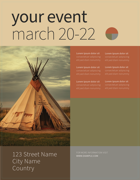 Traditional tipi at dusk Ai Generated Image