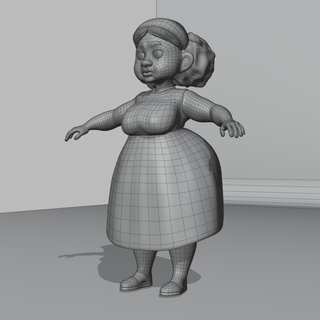 wireframe side view