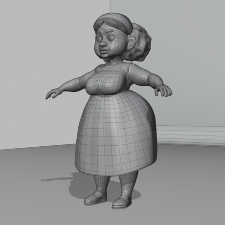 wireframe side view