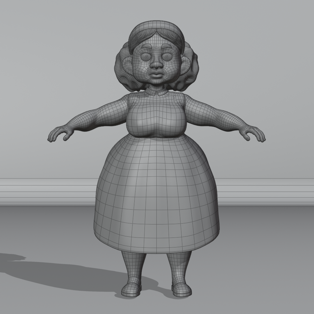 wireframe front view