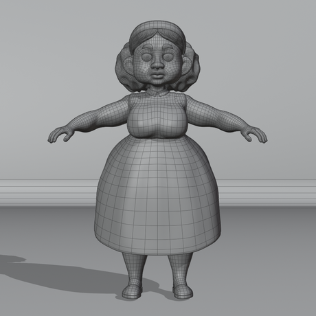 wireframe front view