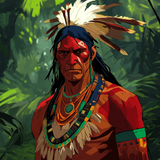 Indigenous male warrior - 1x Ai Generated Image