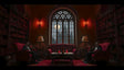 Classy Vampires Sitting In A Library Ai Generated Image