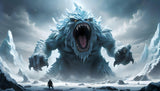 Animated icy colossus beast Stock Videos
