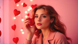 Animated romantic heart glow portrait Stock Videos