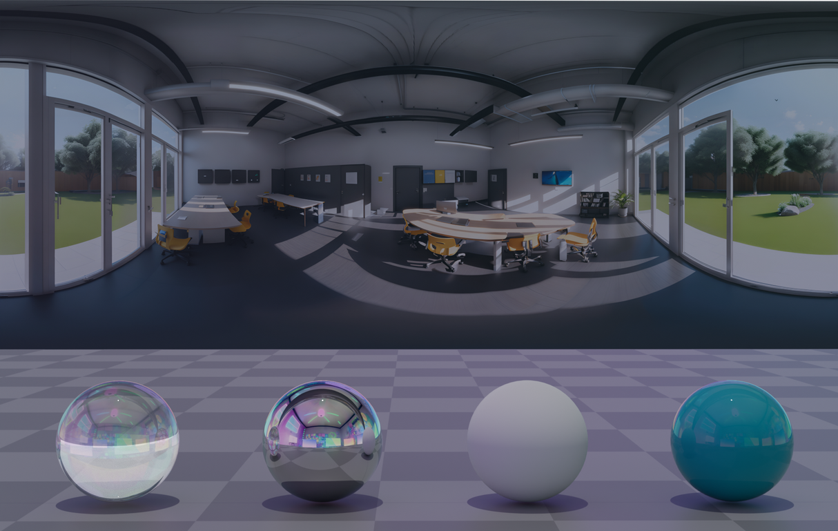 Modernes Interieur im Computerklassenzimmer
