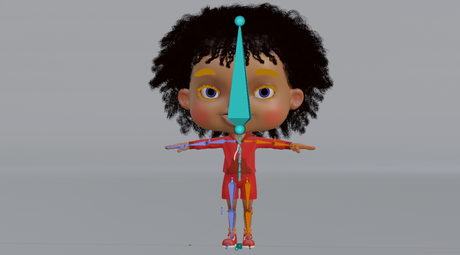 3D kid with bone structure