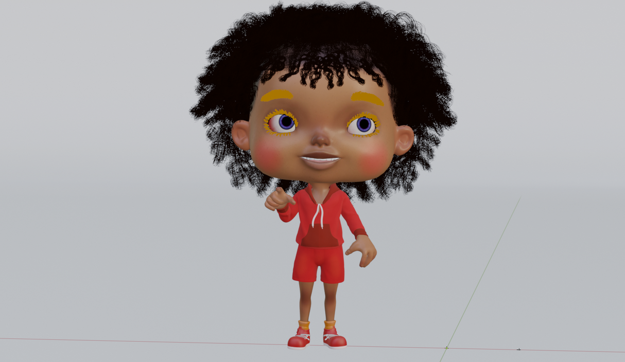 3D animated character boy