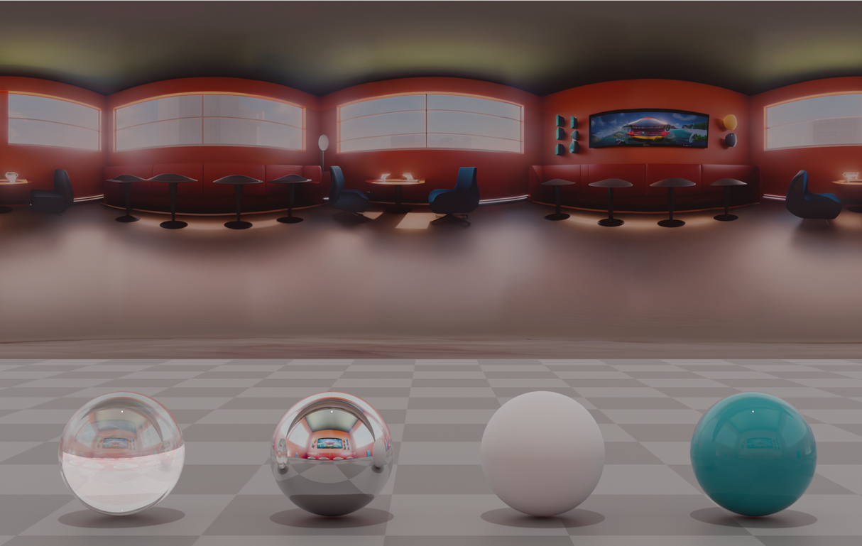 Pausenraum Stilisierter CGI-Realismus