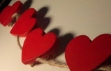 Red heart garland bundle Stock Photos