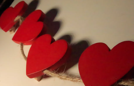 Red heart garland bundle Stock Photos