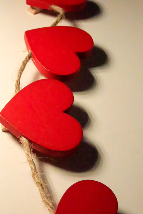 Red heart garland bundle Stock Photos
