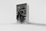 Indigenous Chief looking in the distance - black and white drawing Ai Generated Image
