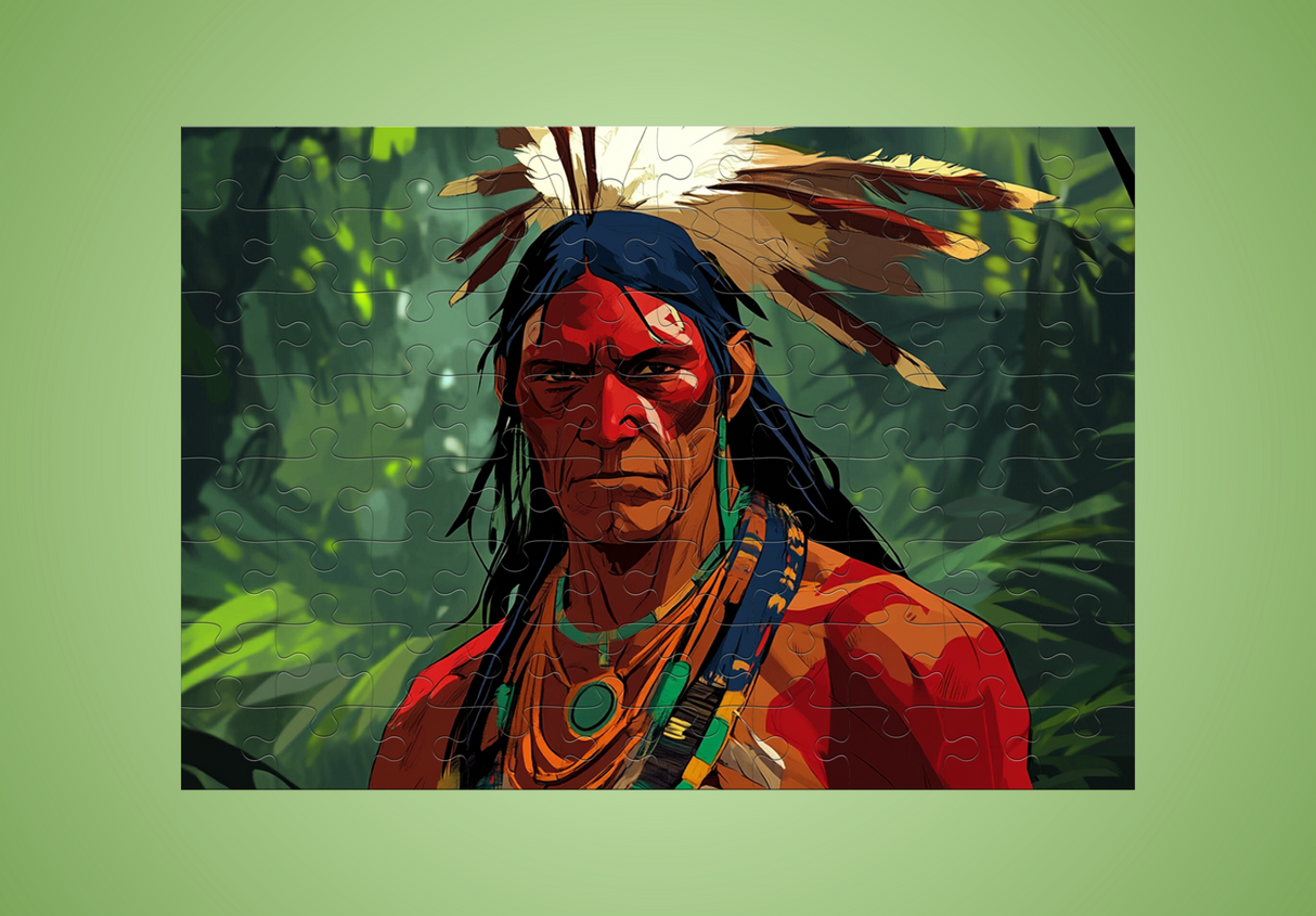 Indigenous male warrior Ai Generated Image
