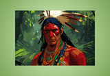Indigenous male warrior Ai Generated Image