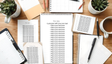 Customizable flat lay organized to do workspace photoshop template Ai Generated Image