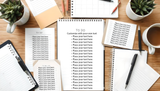Customizable flat lay organized to do workspace photoshop template Ai Generated Image