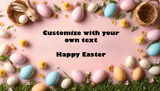 Happy Easter celebration flat lay photoshop template Ai Generated Image
