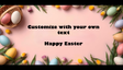 Customizable Easter flat lay with pastel eggs and tulips photoshop template Ai Generated Image