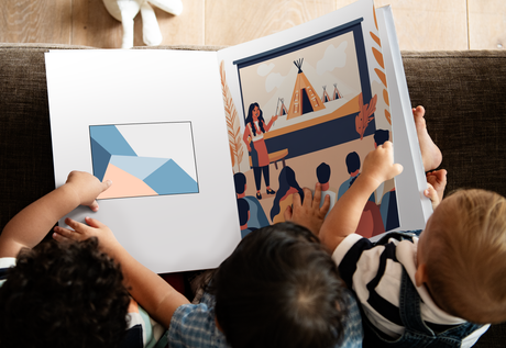 Realistic cartoon-style classroom presentation Ai Generated Image