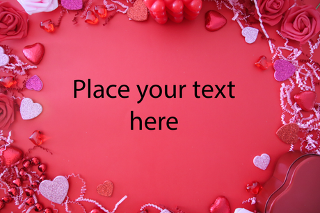 Customizable Valentine’s themed flat lay photoshop template bundle Stock Photos