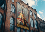 Tipi with geometric and symbolic designs Ai Generated Image
