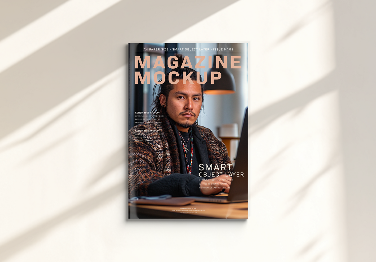 Indigenous man in patterned coat at workstation Ai Generated Image