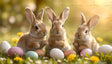 Adorable Easter Bunnies Ai Generated Image