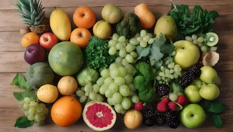 Assortment Of Fruits And Vegetables Ai Generated Image