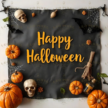 Black Halloween Banner With Text Ai Generated Image