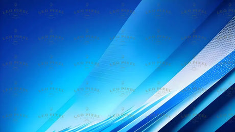 A digital image with layered blue and white shapes extending diagonally across the frame. The gradient background transitions from deep blue at the top to a lighter tone at the bottom. Some sections have a subtle texture, while others are smooth and reflective. A fine dotted pattern is visible in one area, adding depth. The composition features crisp lines and a modern, clean aesthetic with soft lighting. Ai generated. Photography style.