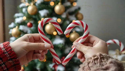 Candy Canes Heart Ai Generated Image