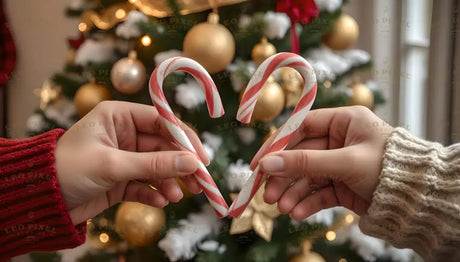 Candy Canes Heart Ai Generated Image