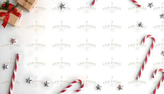 Candy Canes White Background Banner Ai Generated Image