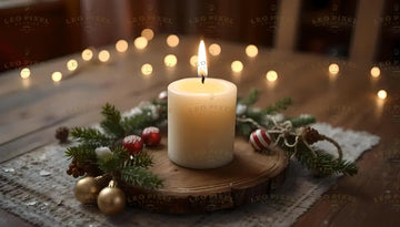 Christmas Candle Ai Generated Image