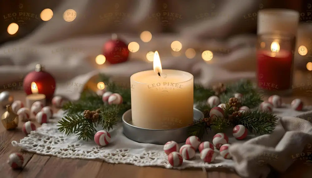 Christmas Candles Ai Generated Image