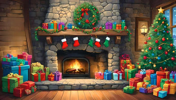 Christmas Fireplace Ai Generated Image